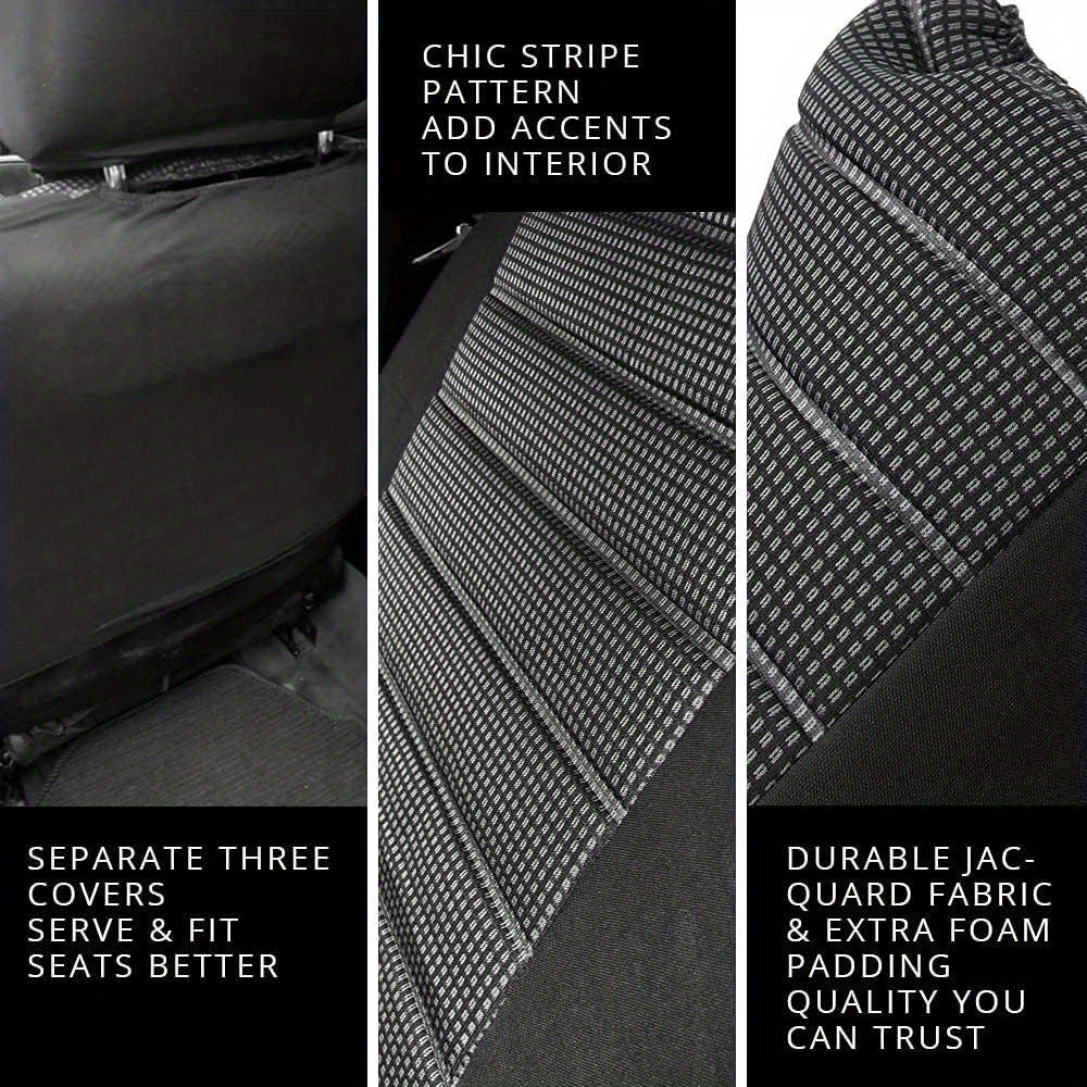 Autoyouth Full Set Premium Breathable Cloth Car Seat Covers - Seat Cover Sets with Universal Fit, Easy Installation, and Durable Protection for Front and Rear Seats of Most Cars, Trucks, and SUVs