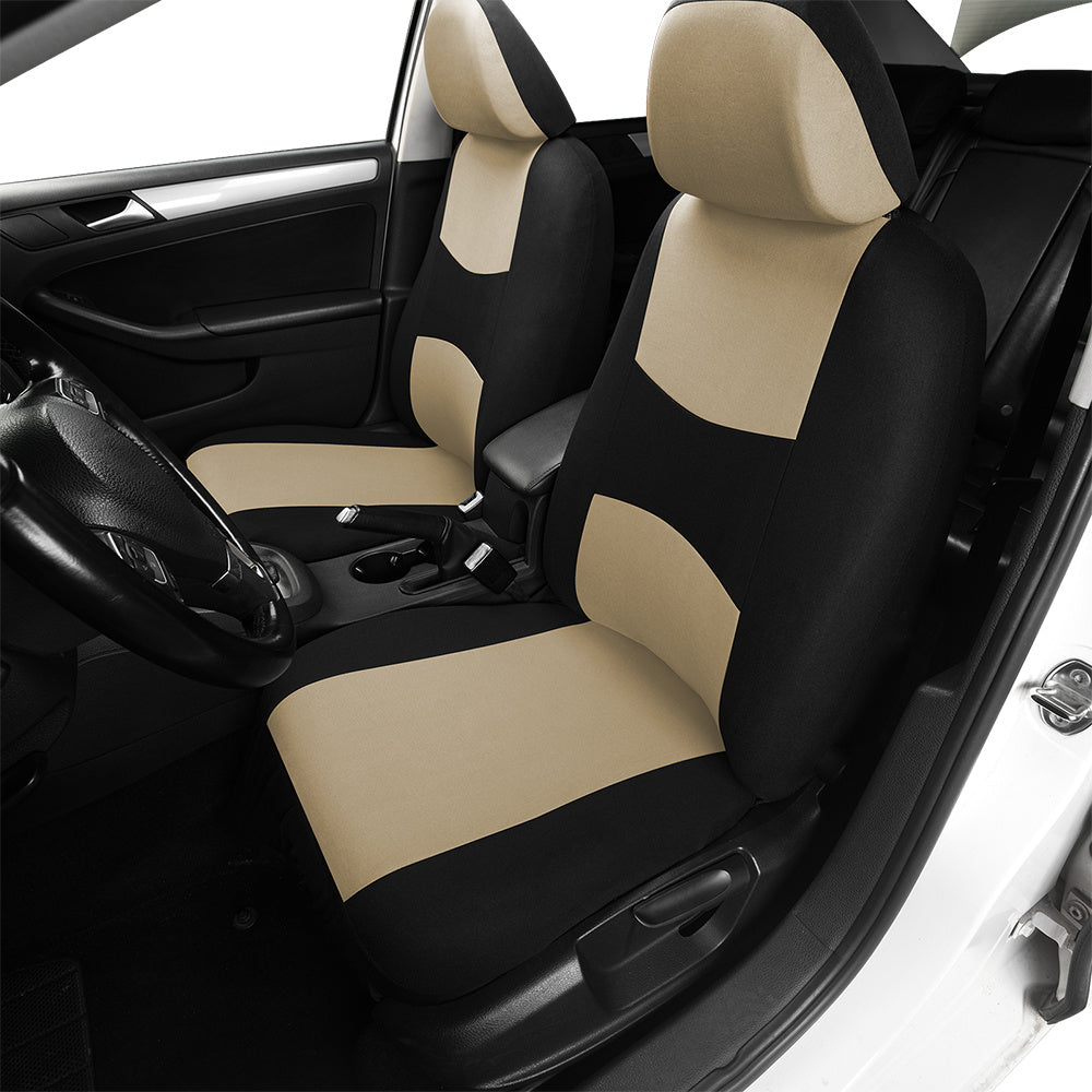 Autoyouth Car Seat Covers Full Set, Breathable Polyester Automotive Front and Rear Seat Covers, Automotive Seat Cover, Compatible with Most Cars