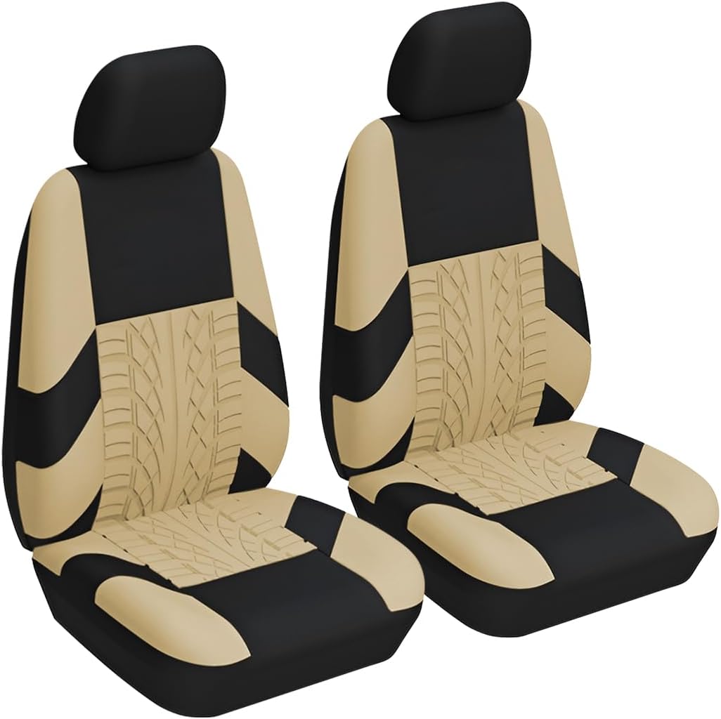 2 Capas de assento de carro de poliéster frontal universal