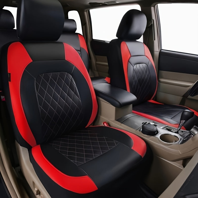 Autoyouth 9pcs 5 Seats Universal Car Seat Cover Fits Most Cars PVC Removable And Washable Protects Seats From Wear And Tear