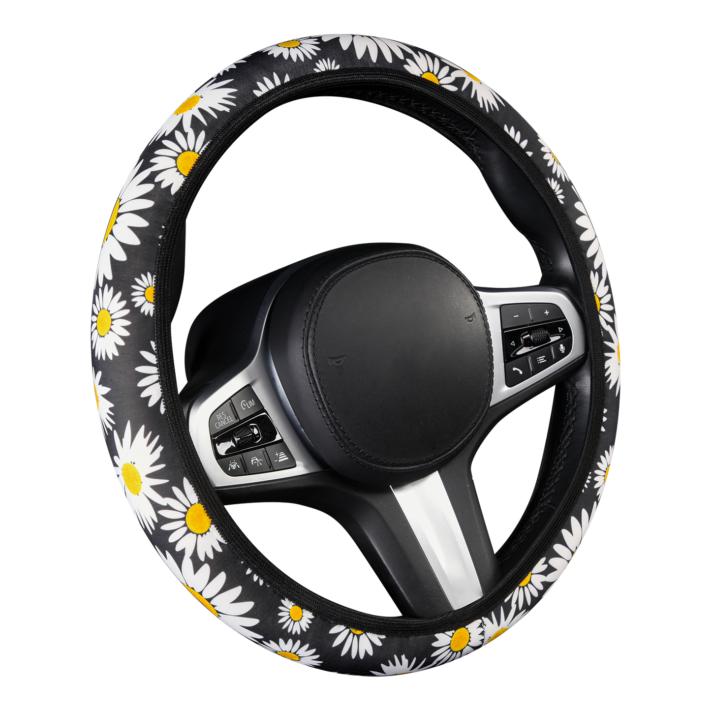 Autoyouth Beautiful Sunflower Car Steering Wheel Cover for Women Girls Men Universal 15 Inch Anti Slip Breathable Neoprene Cute