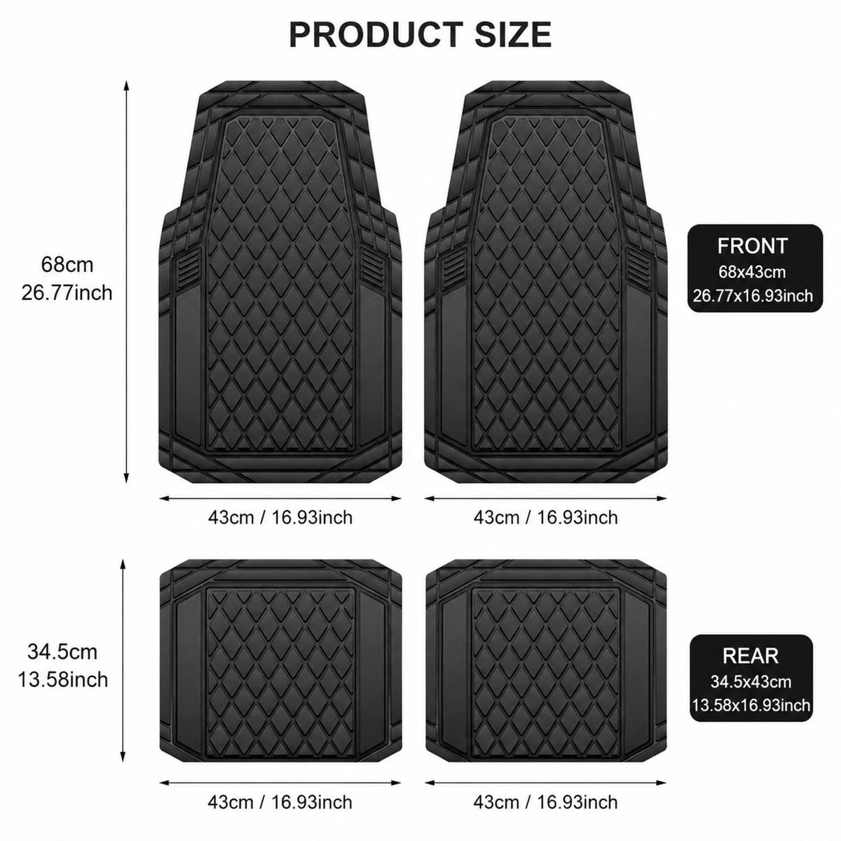Durable PVC Car Floor Mats