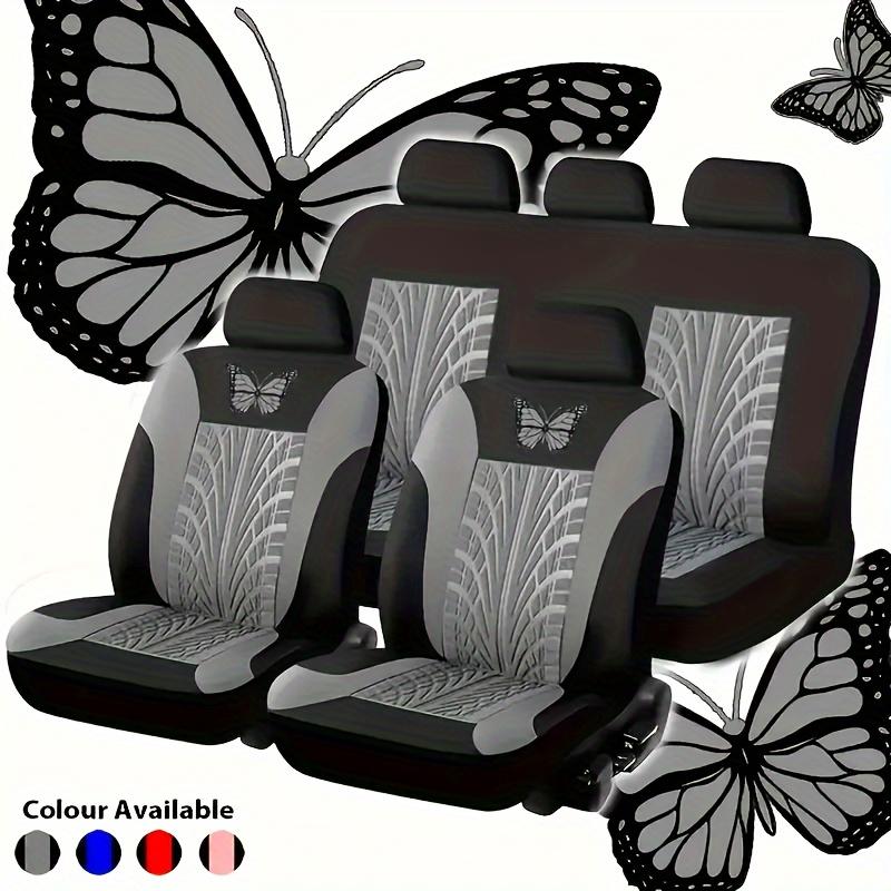 Autoyouth Butterfly 5-Seat Car Seat Covers - Polyester Full Set for Sedans & SUVs, Interior Accessories Car Seat Covers Full Set Seat Covers For Vehicles