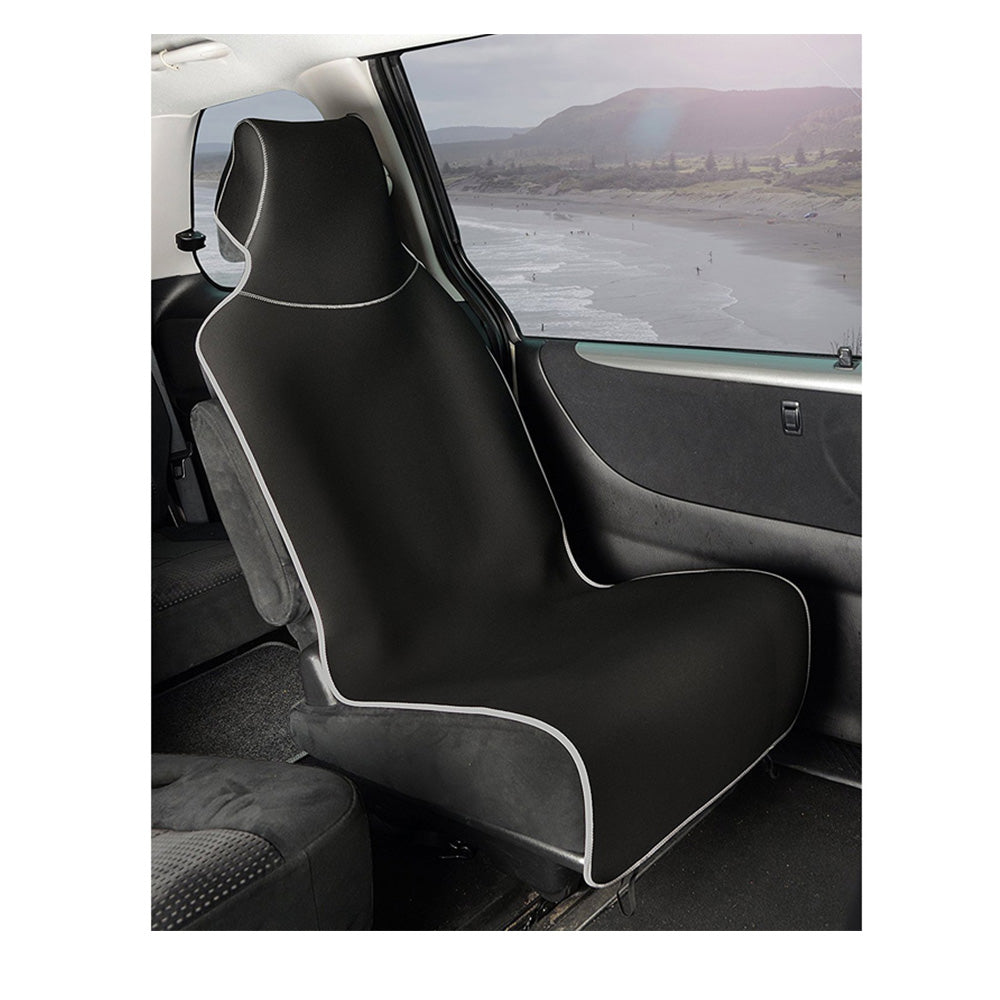 Autoyouth Black Premium Universal Fit Waterproof Stain Resistant Car Seat Cover Neoprene Non-Slip Bucket Seat Dog Kid Protector Save Your Leather Cloth Seats Van Truck SUV Auto