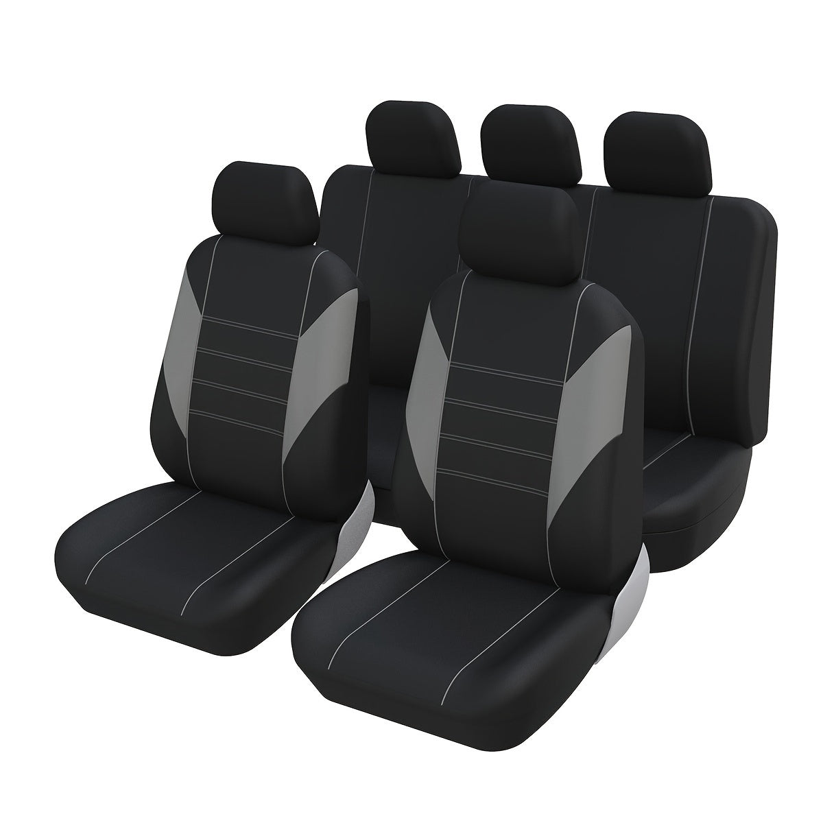 Autoyouth Black Blue Red Universal Size Design Polyester Full Car Seat Cover Protector Fits 90% 5 Seater Cars Suv