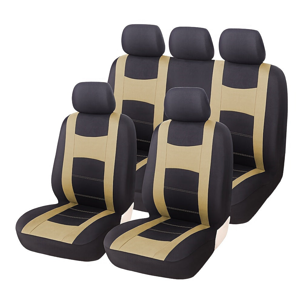 Autoyouth Simple Design Polyester Full Set Univeral Seat Cover For 90% Cars Suvs