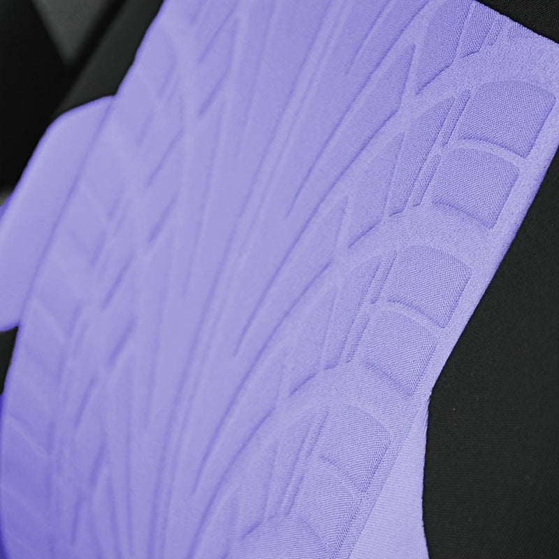 Autoyouth Polyester Full Car Seat Covers Set Universal Classic Fits Most Cars Covers Car Seat Protector Purple