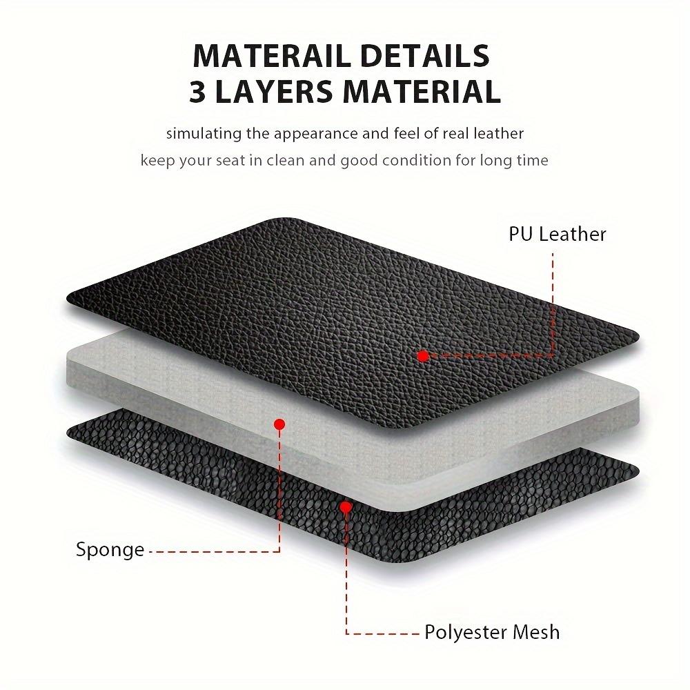 Autoyouth Universal PU Leather Car Seat Covers High Back Bucket Seat Cover Set For Most Cars, Trucks, SUVs And Van With Red Trim, All-Season Auto Seat Covers