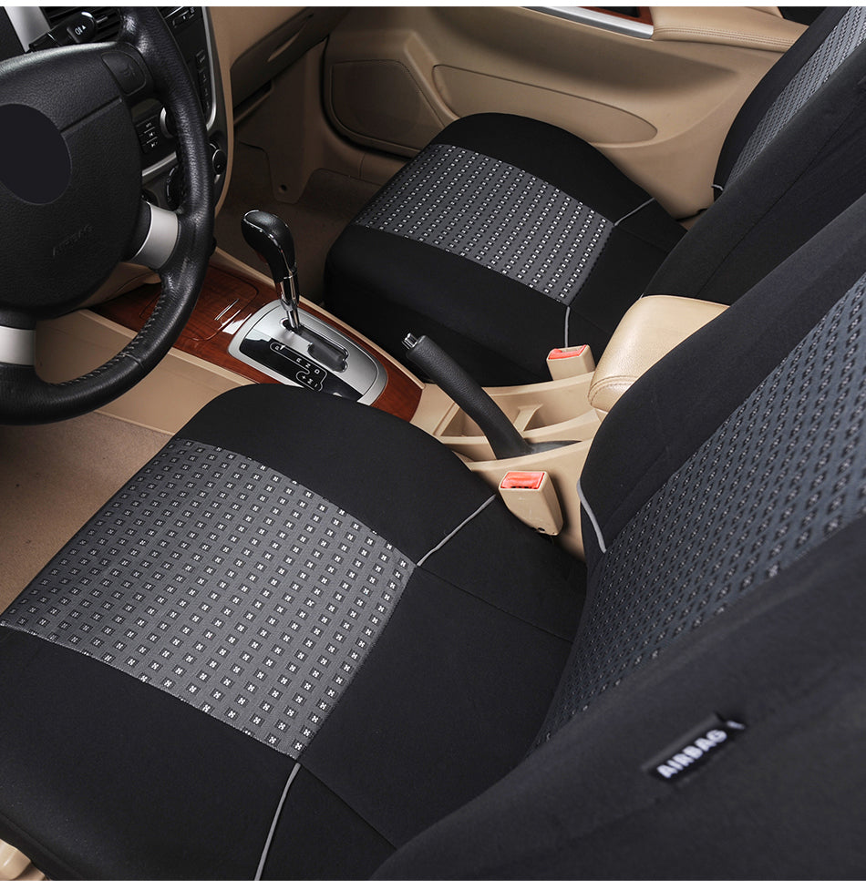Autoyouth Car Seat Covers Universal Fit Jacquard +Polyester Fabric Automobiles Seat Cover Interior Accessories Seat Protector