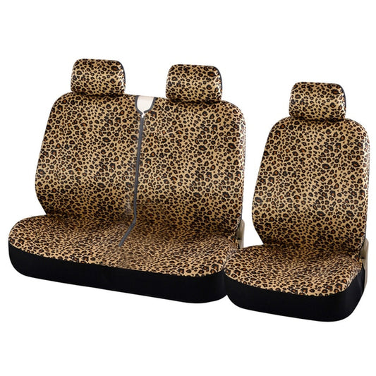 AUTOYOUTH Seat Covers Universal Fit Most Vans Trucks Zebra Style for Single Driver and Double Passenger Car Seat 2+1