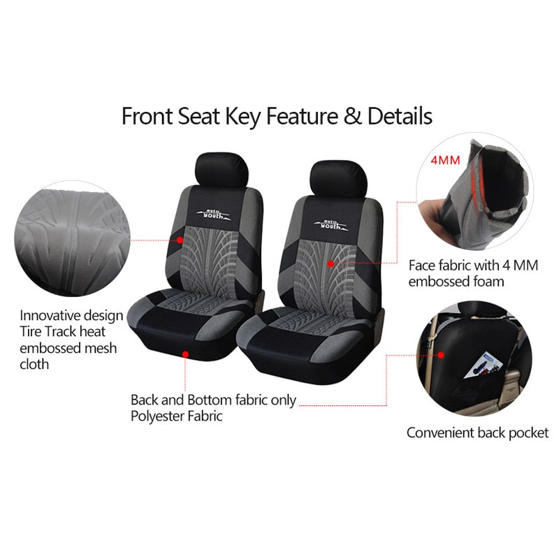 Autoyouth Universal Seats Covers High Quality Covers Car Interior Suitable for Two Rows of Seats (Double Front Seats and 2+1 Seats)
