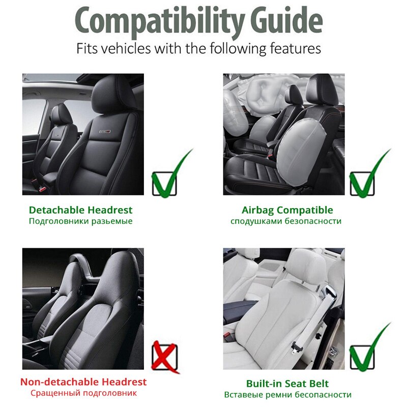 Autoyouth Car Seat Covers for Cars Vest Style Bucket Covers Front Seats Protector Universal Fit Most Cars Trucks Vans SUVs Car Accessories