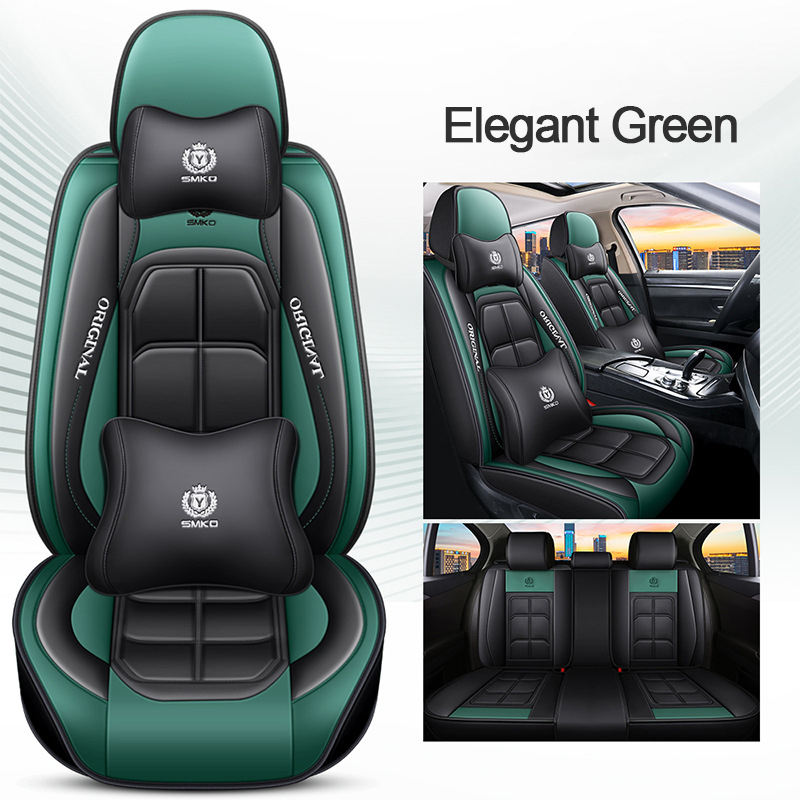 Autoyouth Luxury Waterproof Leather Car Seat Cover Full Set Universal Car Seat Covers