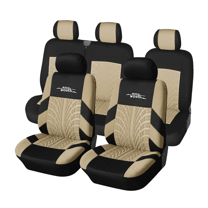 Autoyouth Universal Seats Covers High Quality Covers Car Interior Suitable for Two Rows of Seats (Double Front Seats and 2+1 Seats)