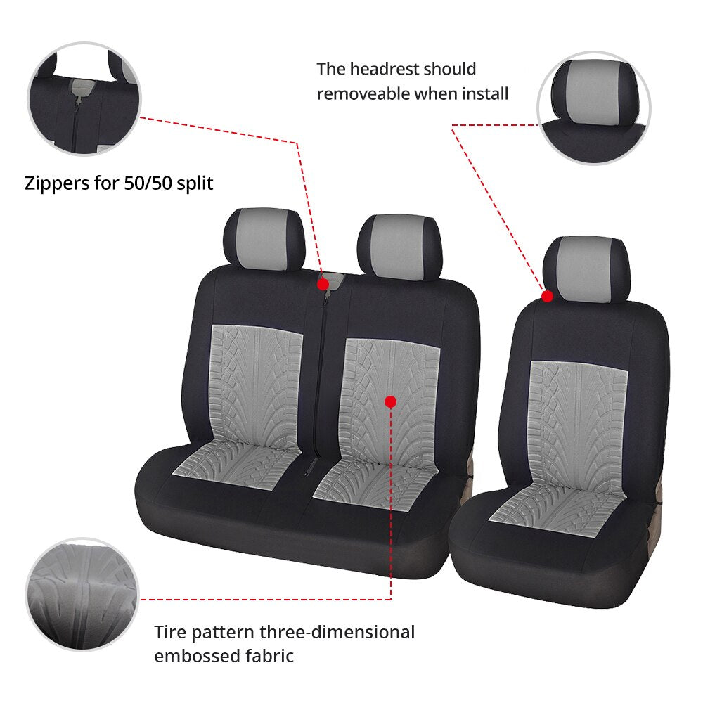 Autoyouth Universal Seats Covers High Quality Covers Car Interior Suitable for Two Rows of Seats (Double Front Seats and 2+1 Seats)