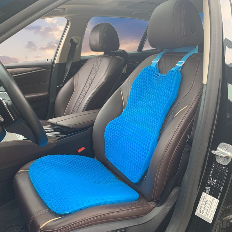 Autoyouth Gel Car Seat Cushion Breathable Honeycomb Design Seat Cushions Tailbone Pain Relief Seat Cushion For Office Home Desk Chair