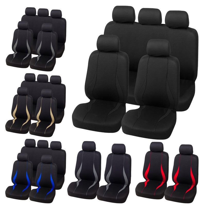 Autoyouth Car Seat Cover T-Shirt Black Universal For Chevrolet Onix For Hyundai HB20 Universal Interior Accessories For 1/2/5/7 seats Cars