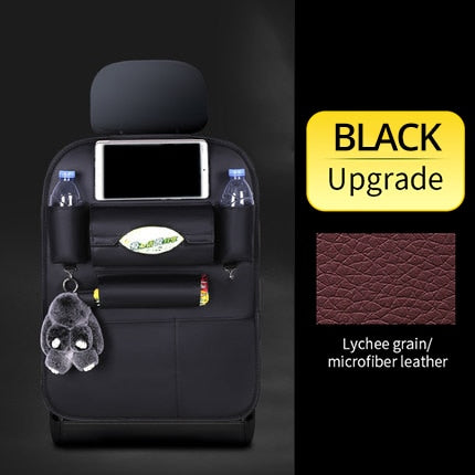 Autoyouth Car Back Seat Organizer Storage Bag with Foldable Table Tray Tablet Holder Tissue Box Auto Back Seat Bag Protector Accessories