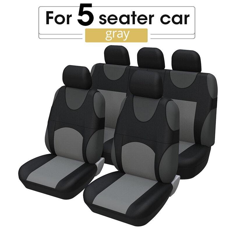 Autoyouth Car Seat Cover T-Shirt Black Universal For Chevrolet Onix For Hyundai HB20 Universal Interior Accessories For 1/2/5/7 seats Cars