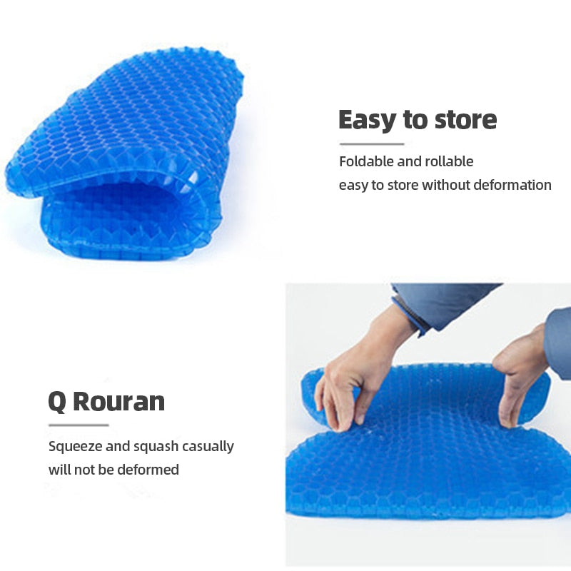 Autoyouth Gel Car Seat Cushion Breathable Honeycomb Design Seat Cushions Tailbone Pain Relief Seat Cushion For Office Home Desk Chair