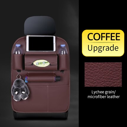 Autoyouth Car Back Seat Organizer Storage Bag with Foldable Table Tray Tablet Holder Tissue Box Auto Back Seat Bag Protector Accessories