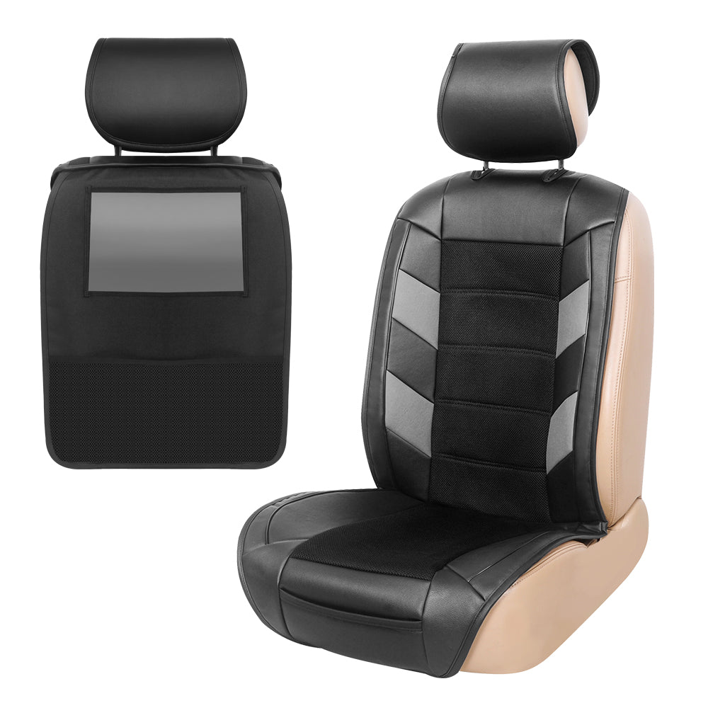 Autoyouth New Full Leather Single Car Seat Cushion Cover Airbag Compatible For Fiat Scudo 2014 for Iveco