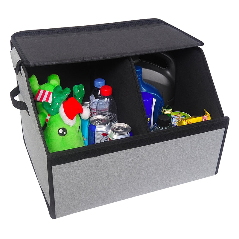 Autoyouth Car Cargo Trunk Organizer, Folding Compartments Expandable In-vehicle Organization Needs, Durable Oxford Fabric