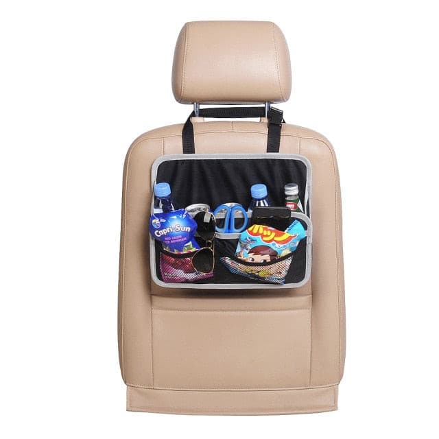 Autoyouth Car Backseat Organizer with Table Holder 9 Storage Pockets Seat Back Protectors Kick Mats for Kids Toddlers 2 Pack Accessories