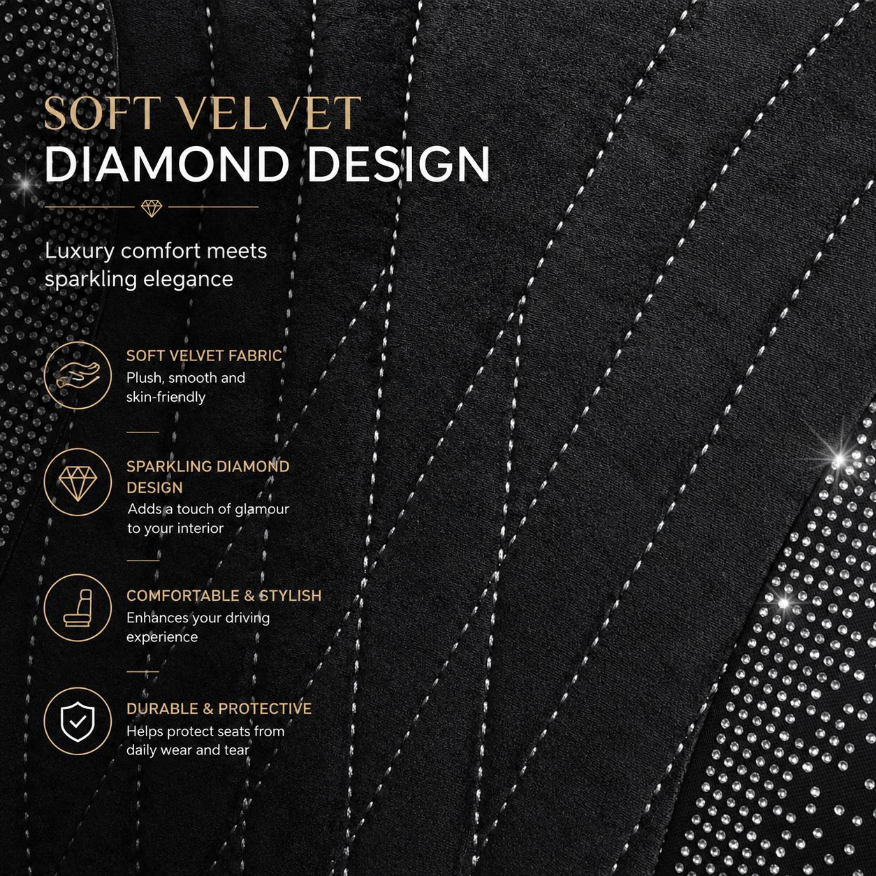 Bling Rhinestone Car Seat Covers
