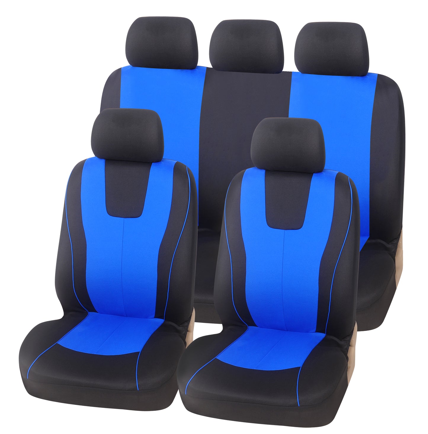 Universal Car seat Cover fabric for 5 seat blue