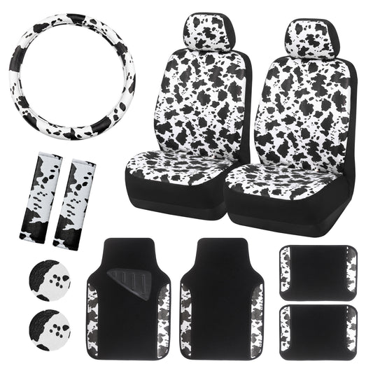 Cute Cow Pattern Car Seat Covers Set