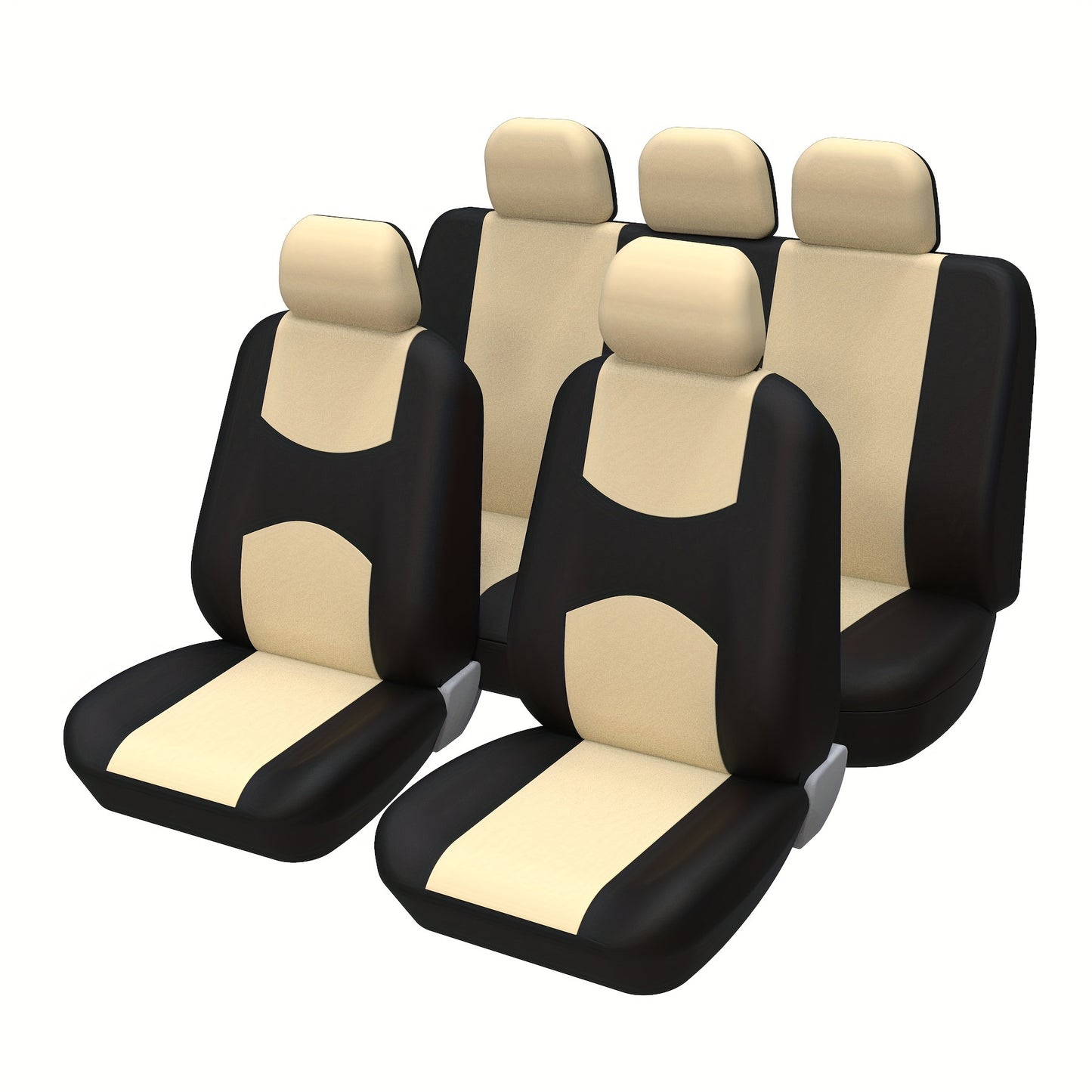 Car Seat Covers Full Set, Breathable Polyester Automotive Front and Rear Seat Covers, Automotive Seat Cover, Compatible with Most Cars