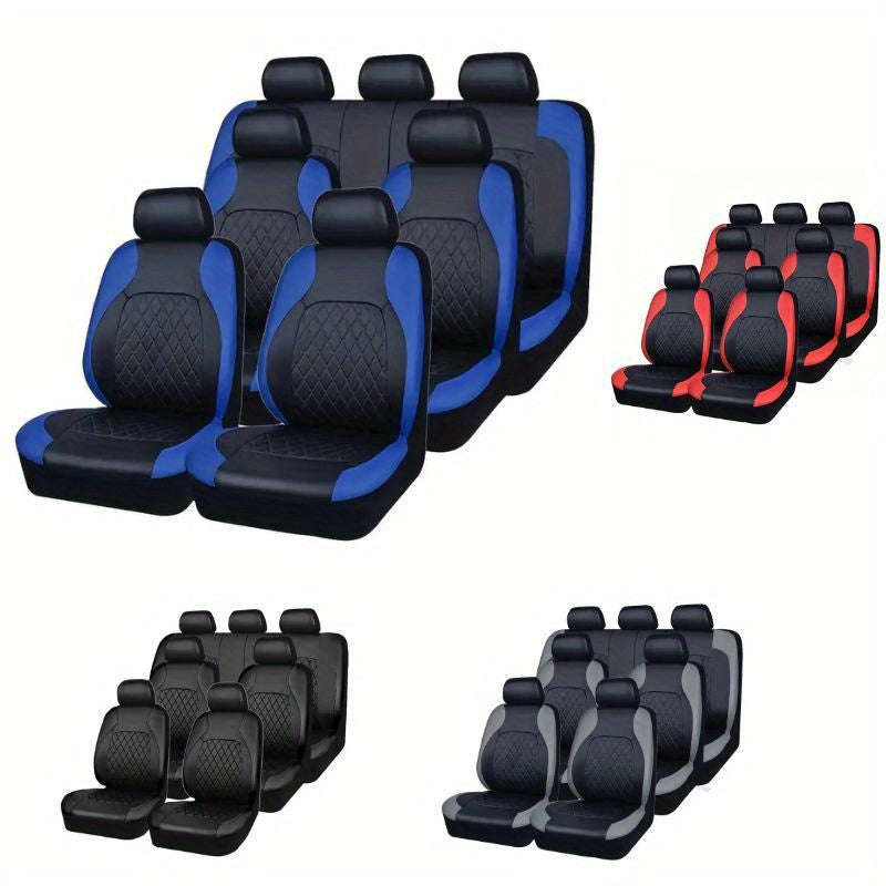 Premium PU Leather 7-Seater Car Seat Covers – Ultra-Durable, Elegant Design, Universal Fit, Water-Resistant, Scratch-Resistant, Enhanced Comfort for All Vehicles