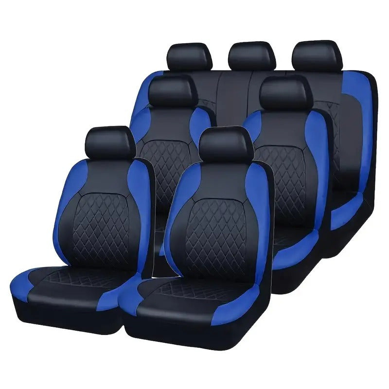 Premium PU Leather 7-Seater Car Seat Covers – Ultra-Durable, Elegant Design, Universal Fit, Water-Resistant, Scratch-Resistant, Enhanced Comfort for All Vehicles