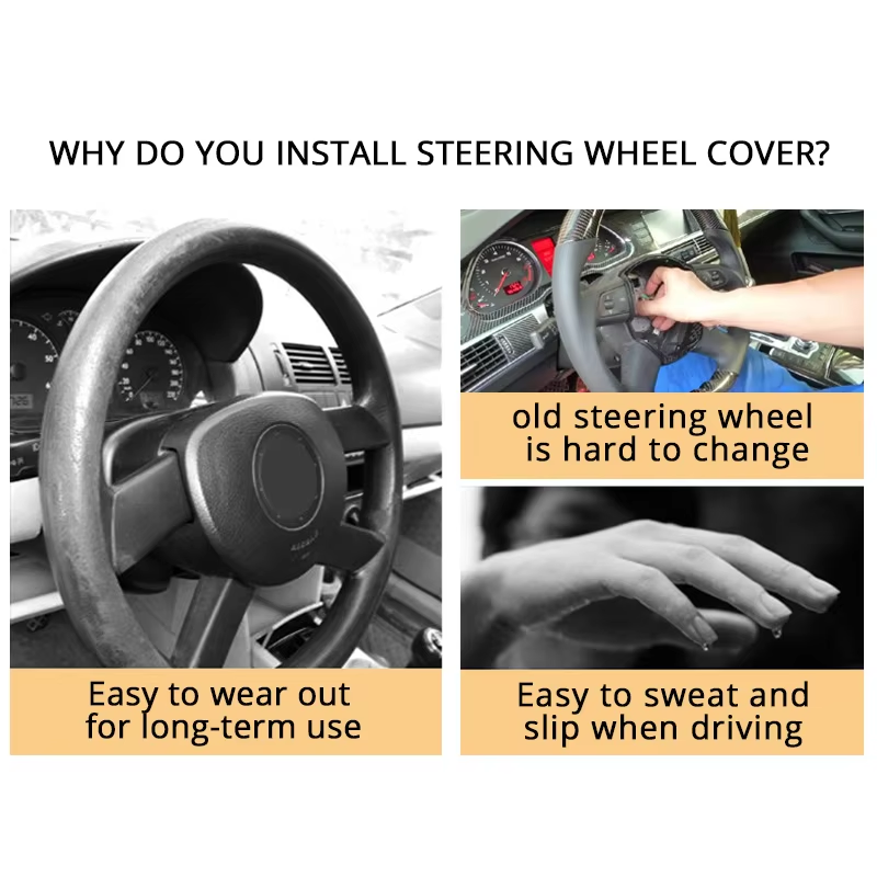 Leopard Steering Wheel Cover Universal Fit 37-38cm