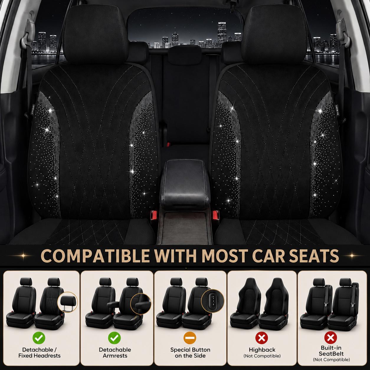 Bling Rhinestone Car Seat Covers
