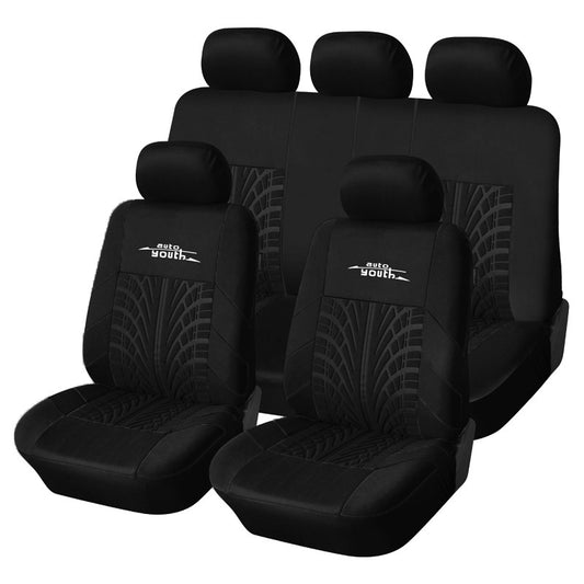 AUTOYOUTH Brand Embroidery Car Seat Covers Black