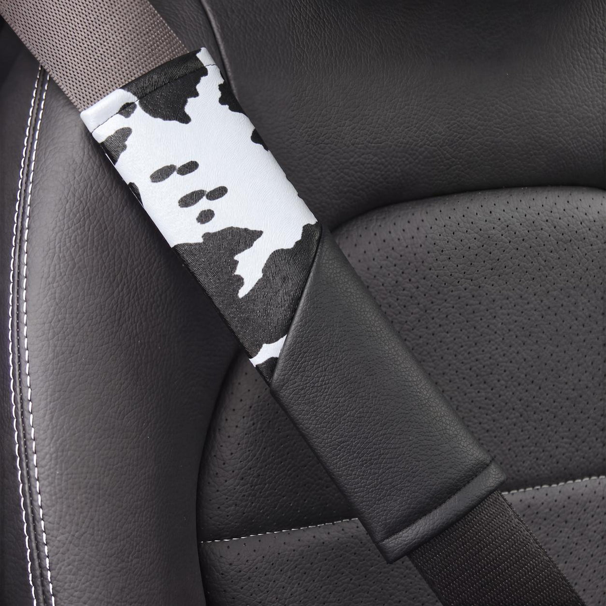 Cow Print Car Seat Covers Set