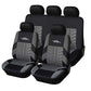 Grey Car Seat Covers Full Set, Front Bucket Seat Covers with Split Bench