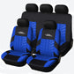 3D Tyre Print Full Set Car Seat Covers - Premium Polyester, Airbag Compatible, Quick Setup, Universal Fit for Car, Truck, SUV - Durable, Water-Resistant, Easy to Clean, Breathable Interior Accessories