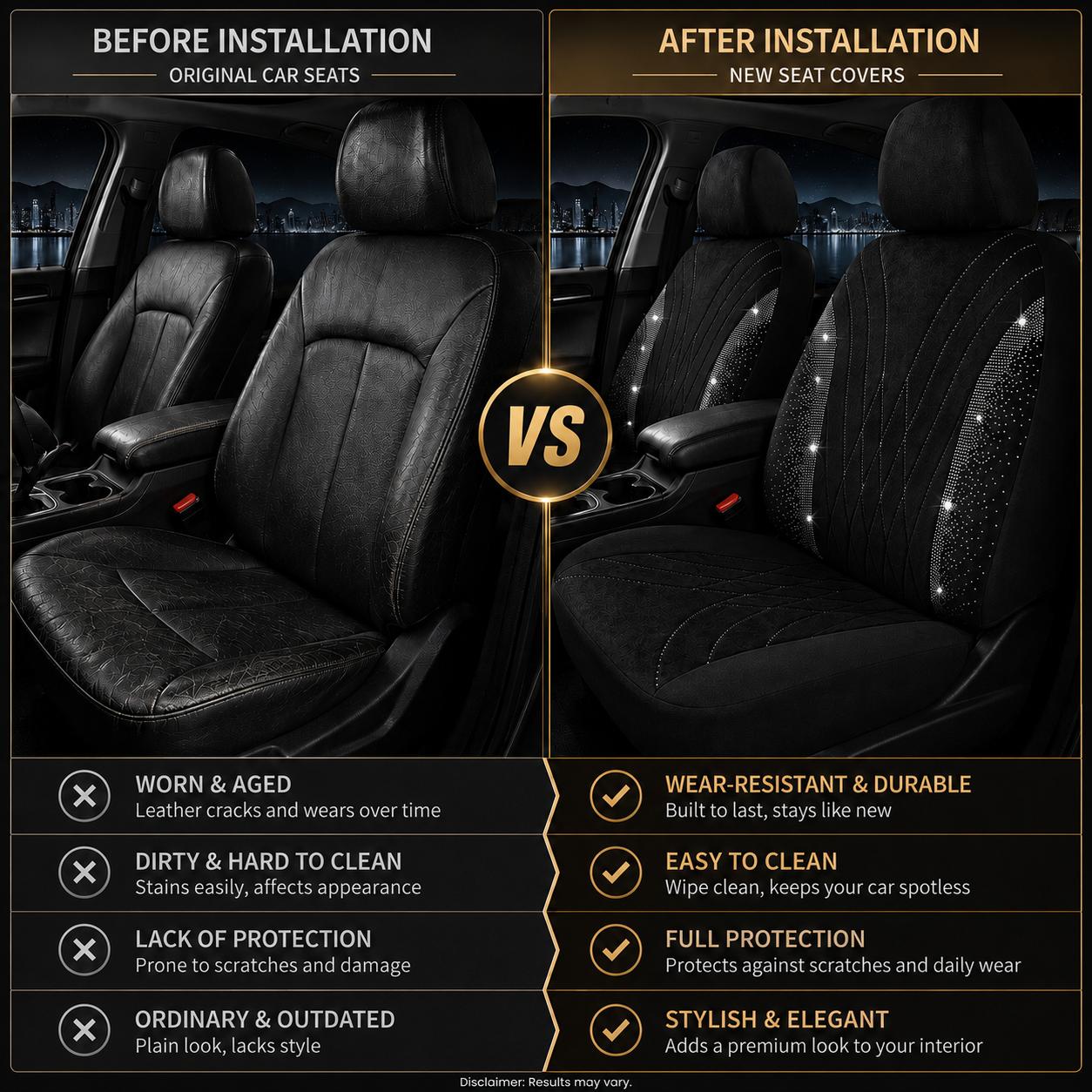 Bling Rhinestone Car Seat Covers