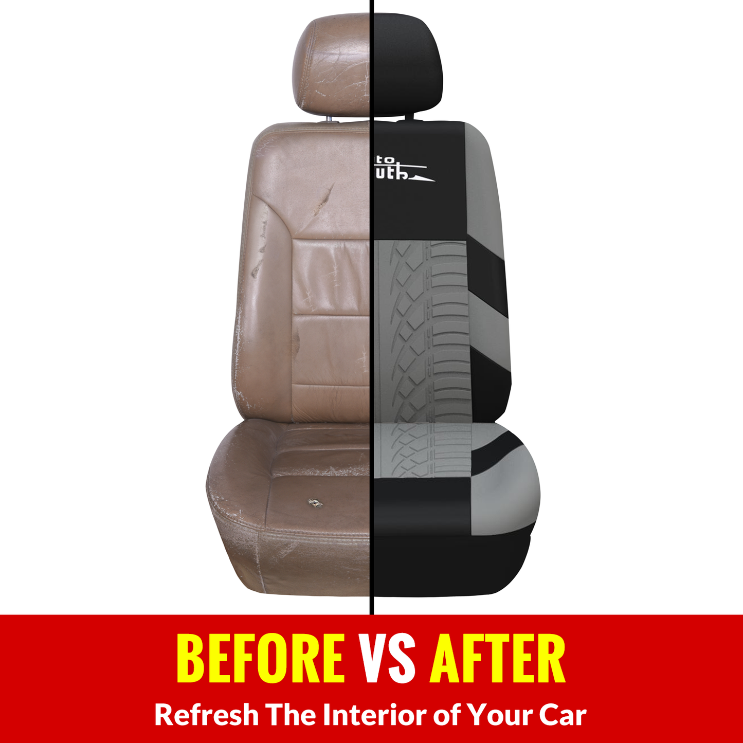 AUTOYOUTH Brand Embroidery Car Seat Covers Gray