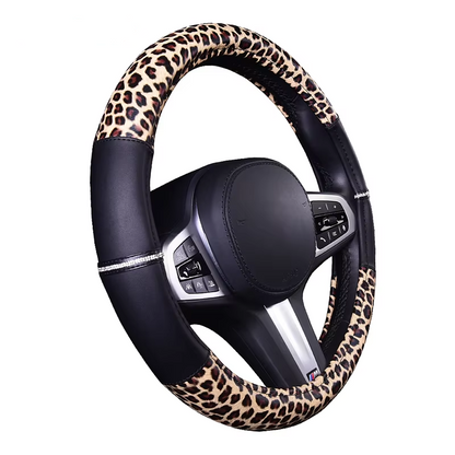 Leopard Steering Wheel Cover Universal Fit 37-38cm