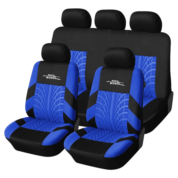 AUTOYOUTH Brand Embroidery Car Seat Covers Blue