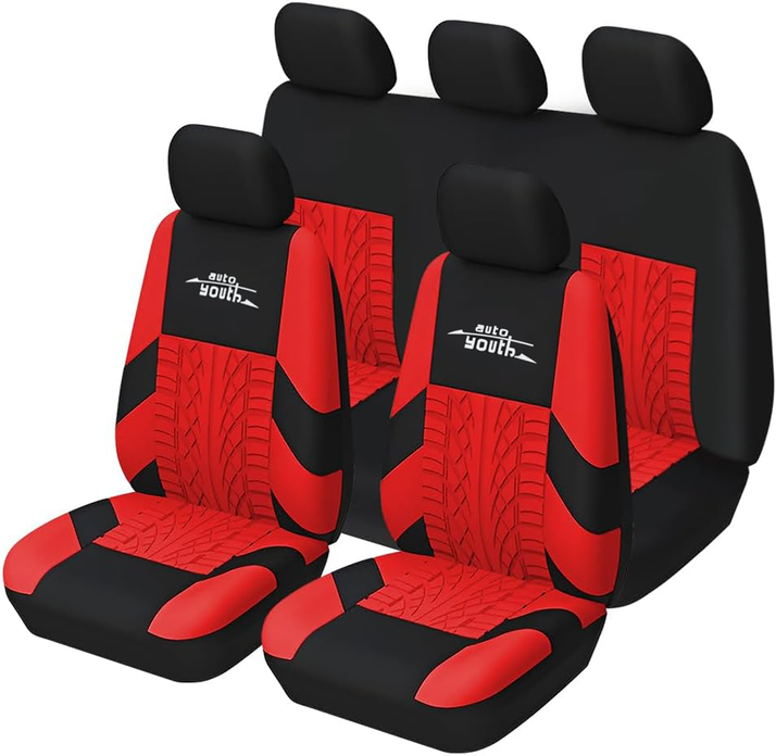 AUTOYOUTH Brand Embroidery Car Seat Covers Orange