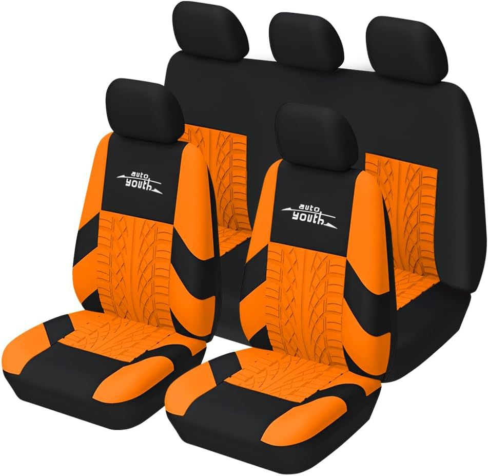 custom car seat covers polyester universal orange