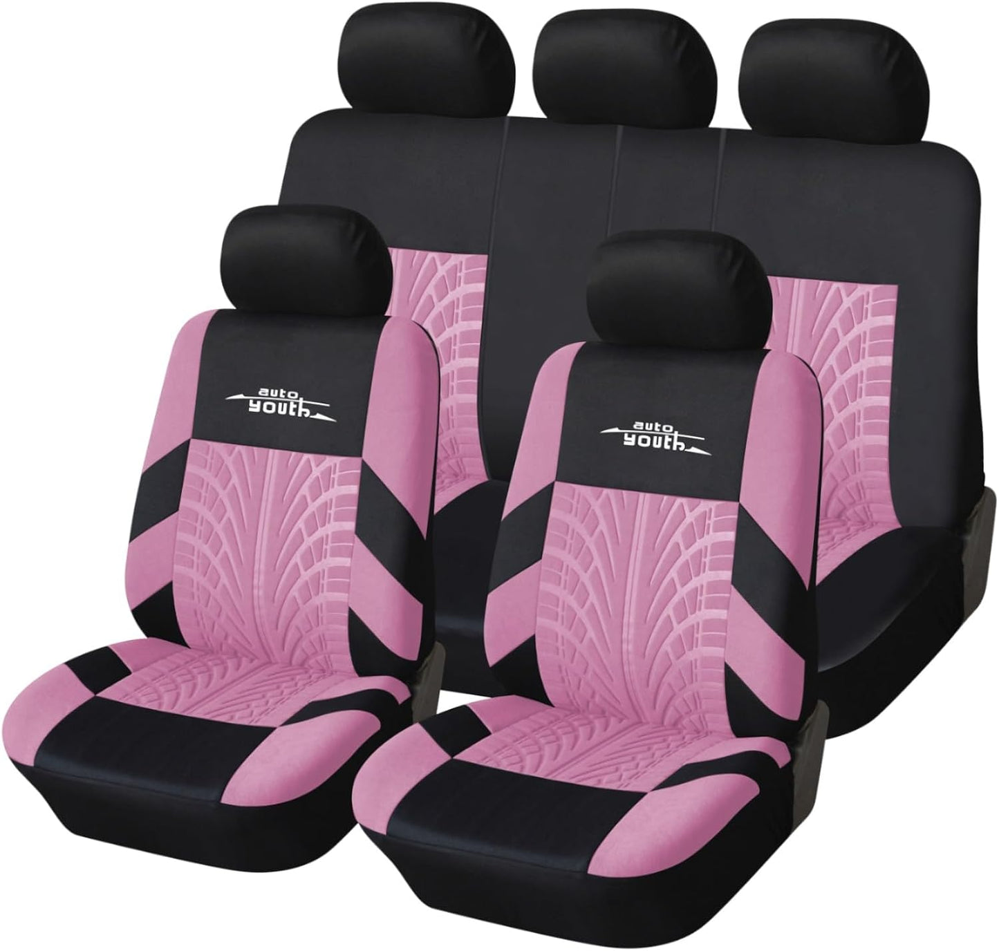 Universal Car Seat Cover Tire Traces Blue