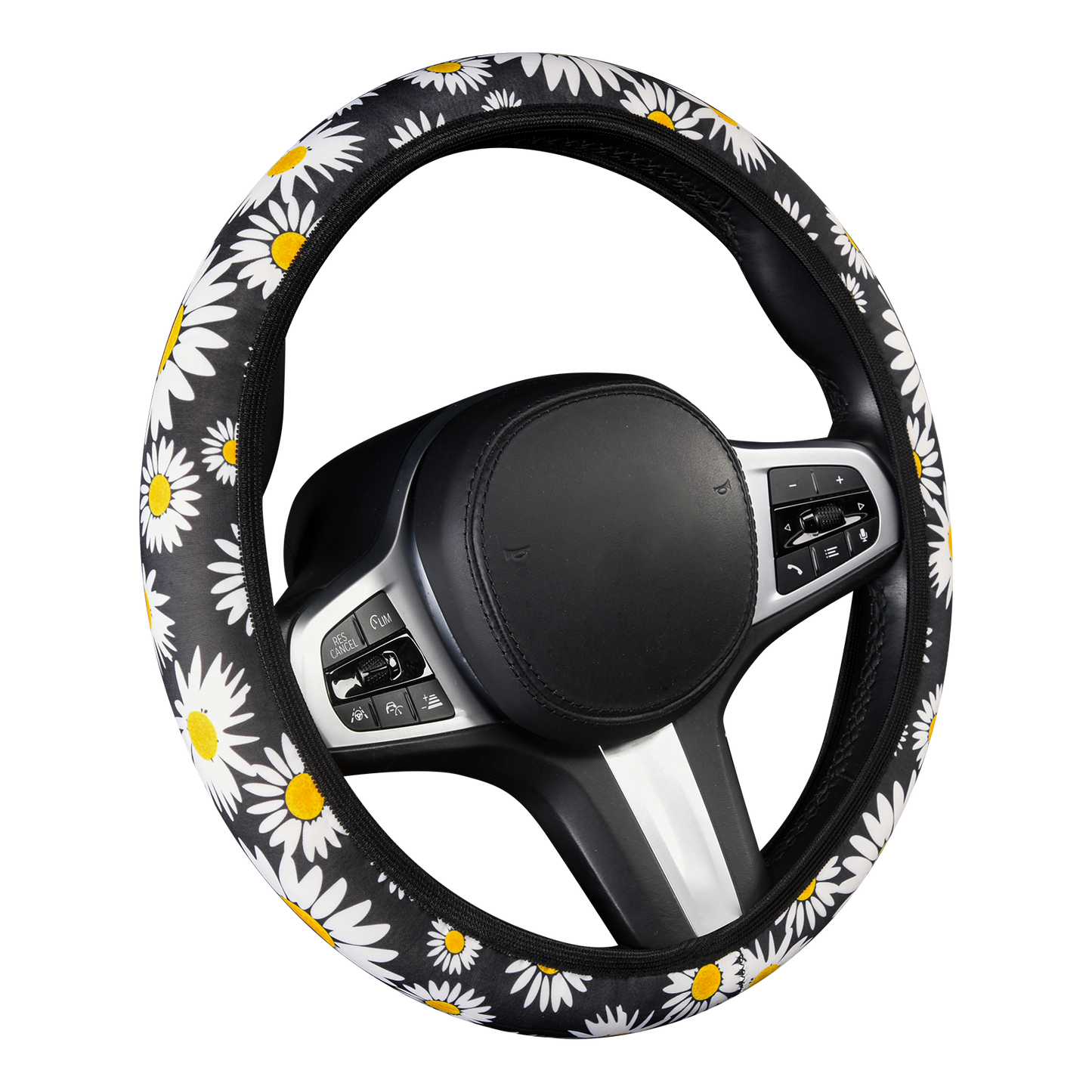 Beautiful Sunflower Car Steering Wheel Cover for Women Girls Men Universal 15 Inch Anti Slip Breathable Neoprene Cute