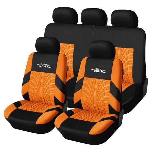 AUTOYOUTH Brand Embroidery Car Seat Covers Orange