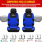 Universal Car Seat Cover Tire Traces Blue